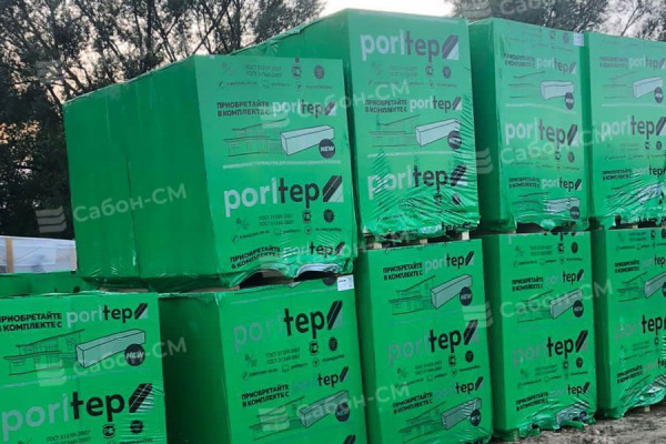 Газосиликатные стеновые блоки Poritep 625х250х400, D600